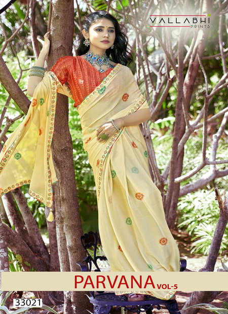 Parvana Vol 5 By Vallabhi Printed Brasso Daily Wear Saree Orders In India